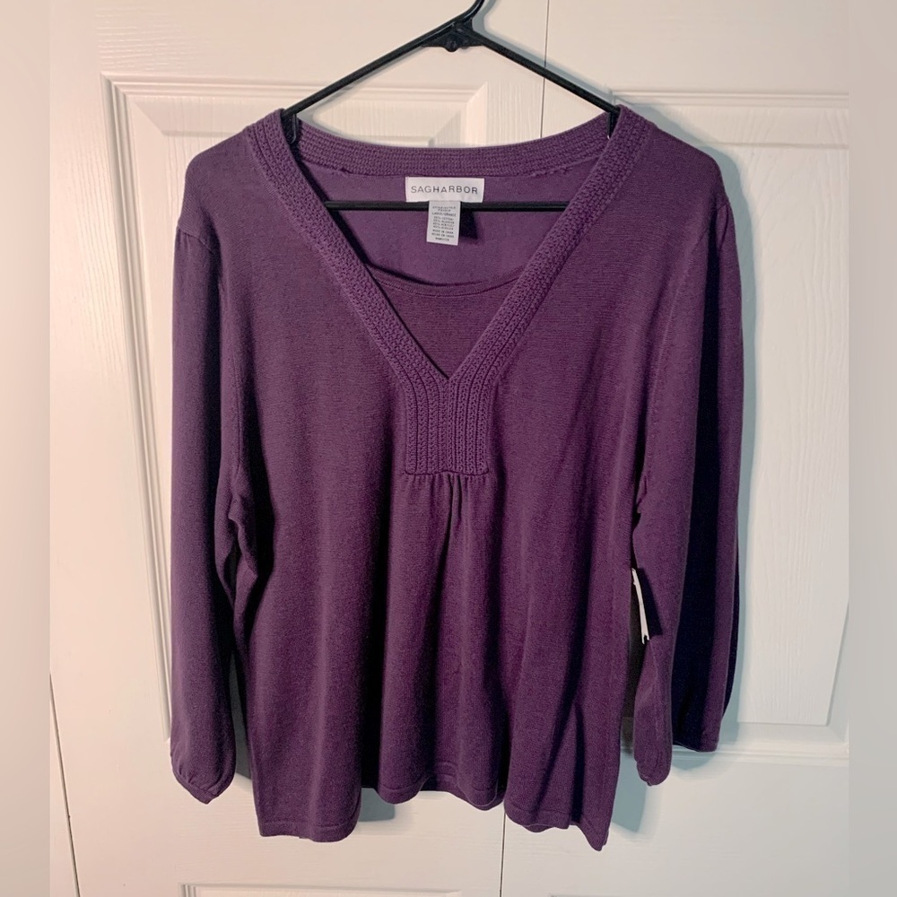 Sag Harbor women’s top, 3/4 sleeve, large.